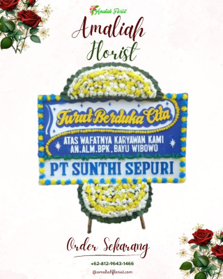 Papan Bunga Duka di Mawani