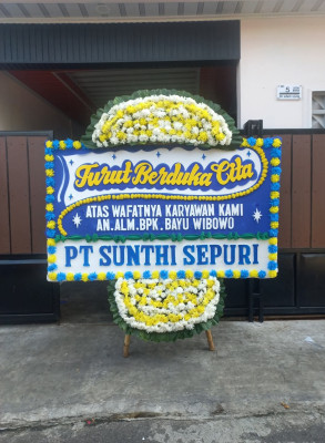 Papan Bunga Duka di Mawani